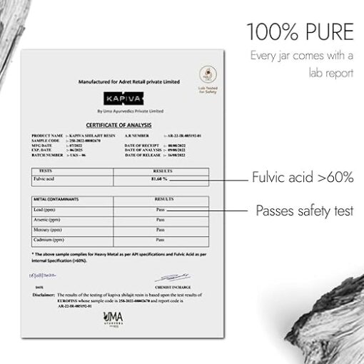 kapiva shilajit lab report