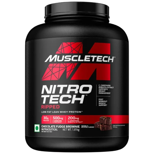 muscletech nitrotech ripped 4lbs choc